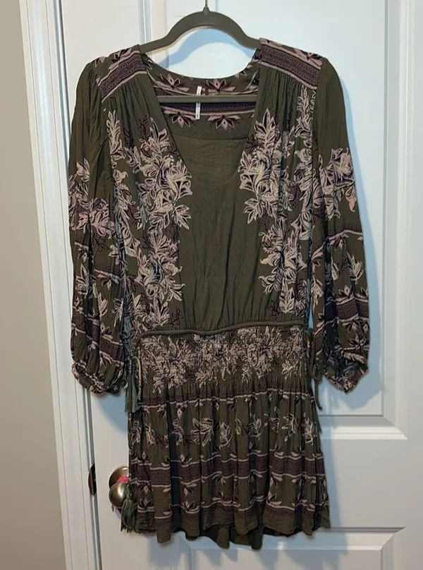 Free People Moonlight Drive Green Tunic Dress - Image 4