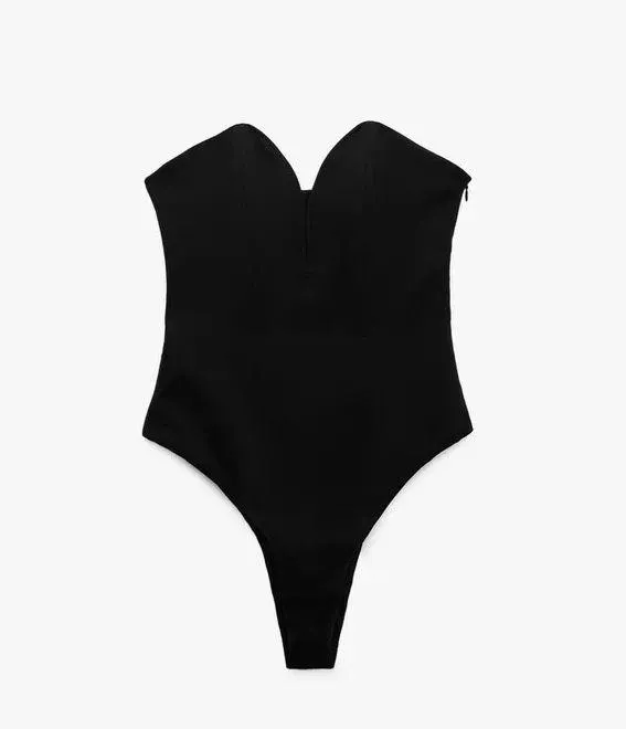 ZARA top black corset sleeveless bodysuit - Image 7