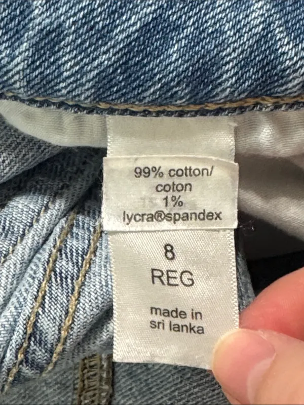 Goldie Blues Cheeky Taper Ankle Hi rise Original Fit Light Distressed Jeans sz 8 - Image 11