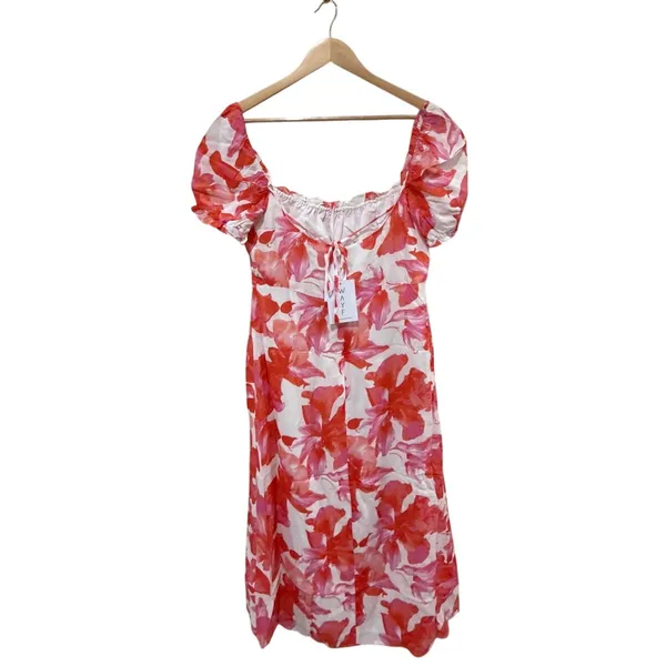 WAYF Felicity Floral Print Midi Dress Size Large‎ - Image 6