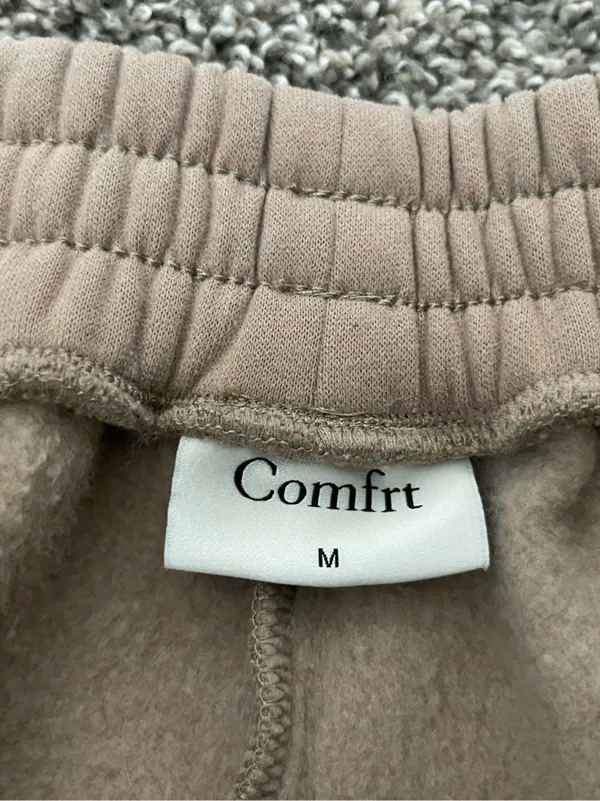 Unisex COMFRT Cloud Sweatpants Latte Size M Tan Size M - Image 5