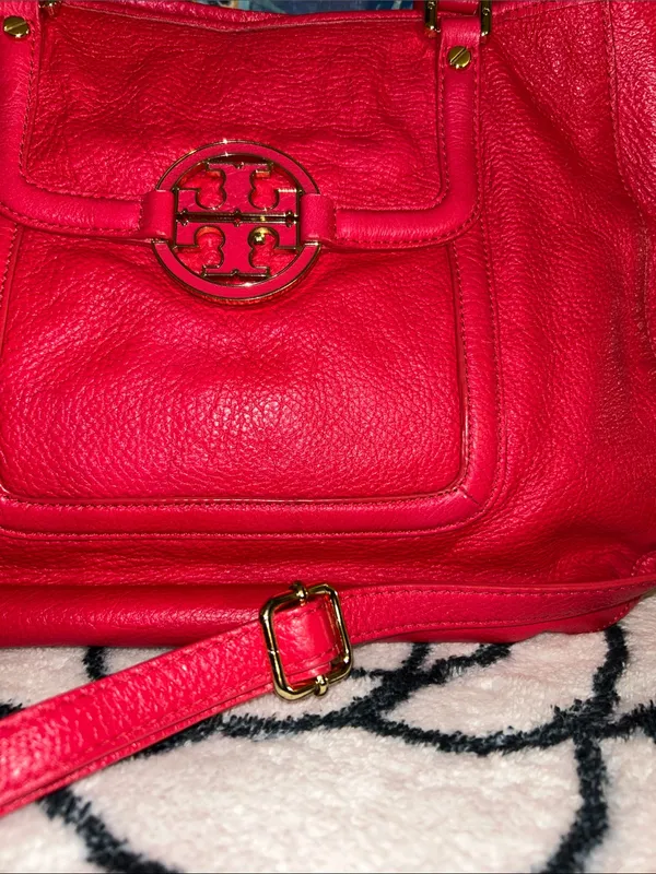 Tory Burch Hot Pink Leather Satchel with Detachable Strap - Image 2