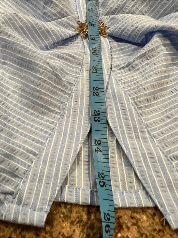 Milk & Honey Blue Striped Halter Top Size Large Coastal Chic NWT - Image 9