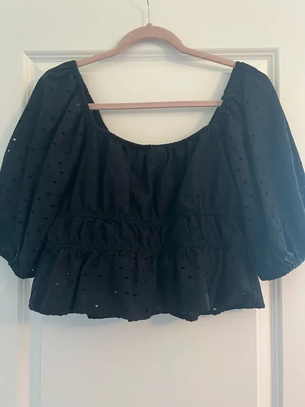 A New Day Babydoll Black Blouse - Image 4