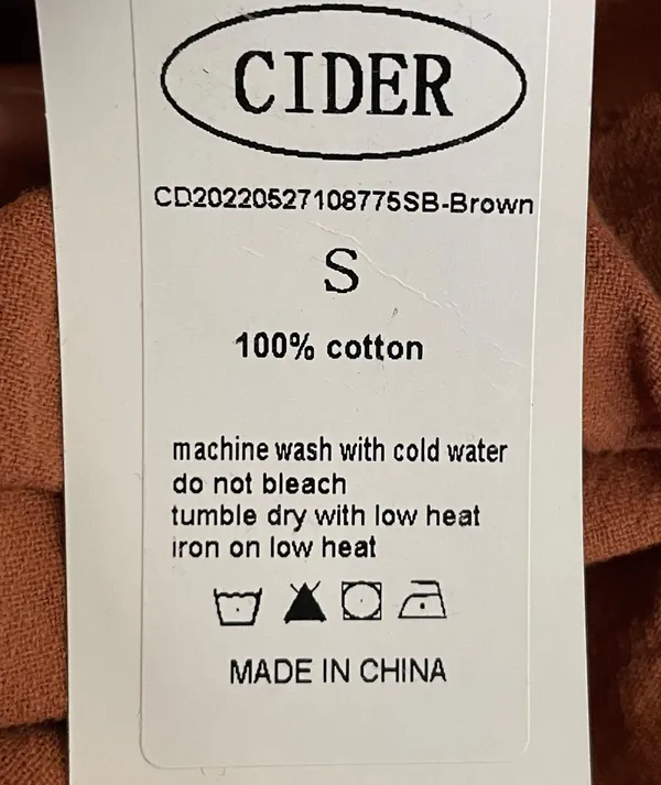 Cider NWT  Ruffle Button Up Knotted Cropped Tank Top Brown Size Small - Image 8