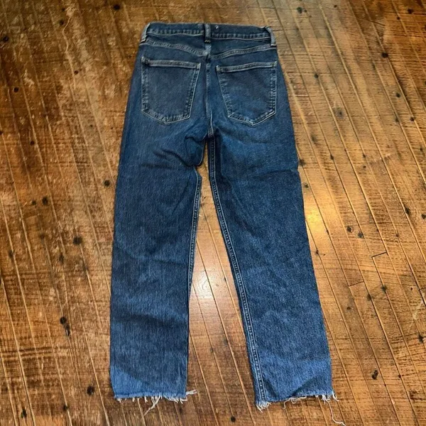 Agolde destroyed distressed 90’s high rise crop 25 designer jeans - Image 3