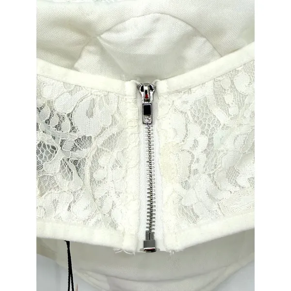 Hello Molly No Apologies Lace Corset Top Womens 8 White Bridal Coquette Romantic - Image 11