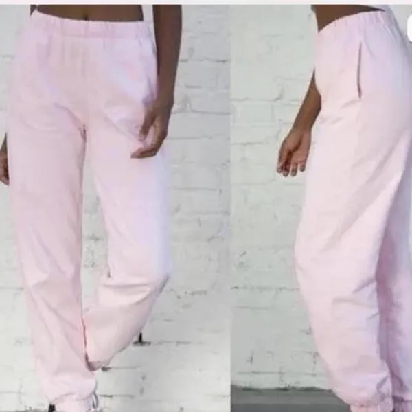Vintage Brandy Melville | Baby Pink Jogger Sweatpants - Image 9