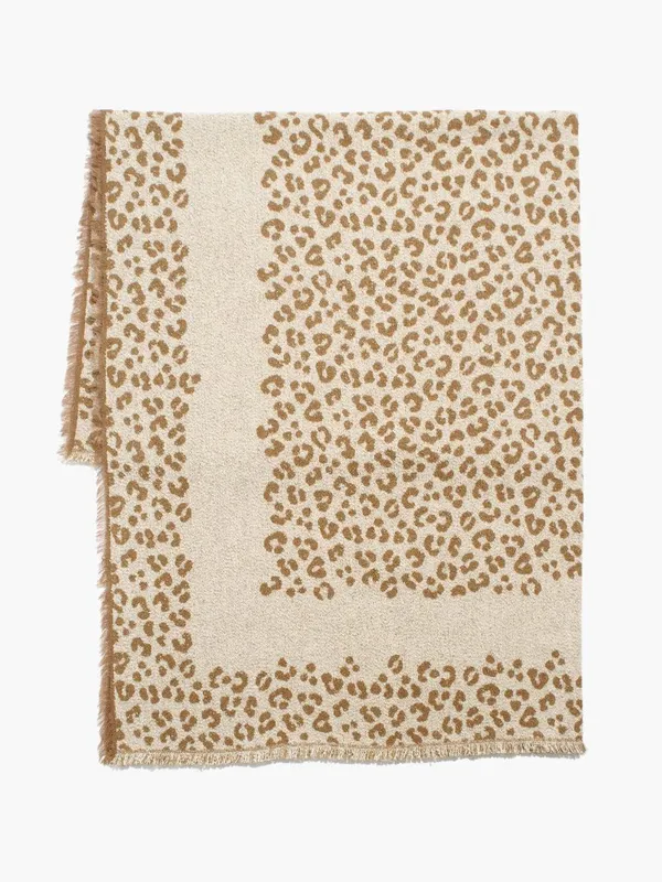 Madewell Brown Tan Bandana Scarf in Mini Cheetah - Image 3