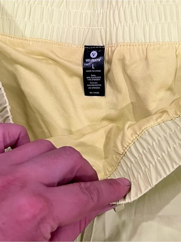 Velocity Neon Yellow Elastic-Waist Athletic Shorts - Image 3