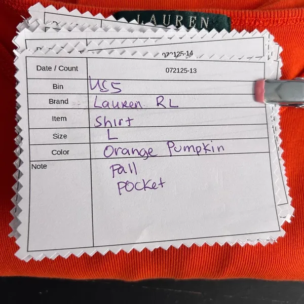 Lauren Ralph Lauren Shirt Orange‎ L - Image 13