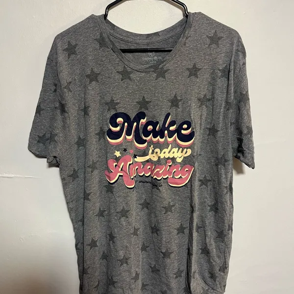 Gray Graphic Short Sleeve Tee Size L - Image 2