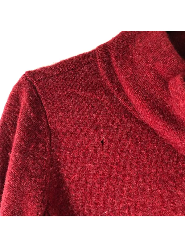 Eileen Fisher Womens Cardigan Jacket Red Size PP Wool Button-Up Petite - Image 2