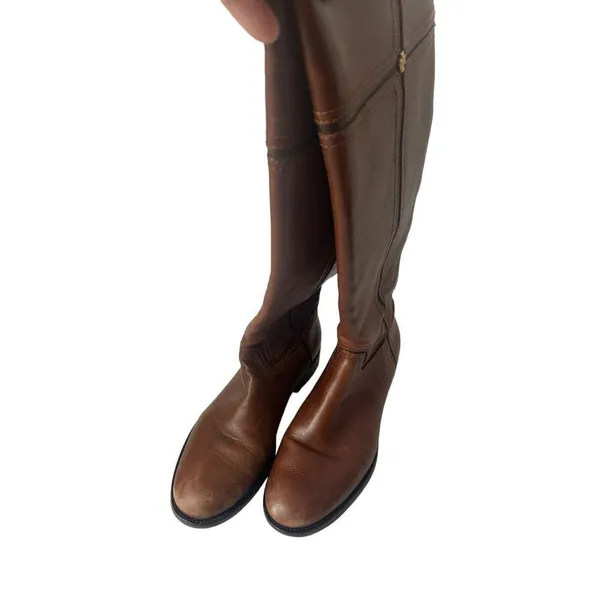 Tory Burch Juliet equestrian brown leather knee boots size 5m - Image 5