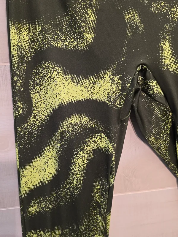 {L} Gymshark Gs Power Regular Legging Moss Green Neon Yellow - Image 5