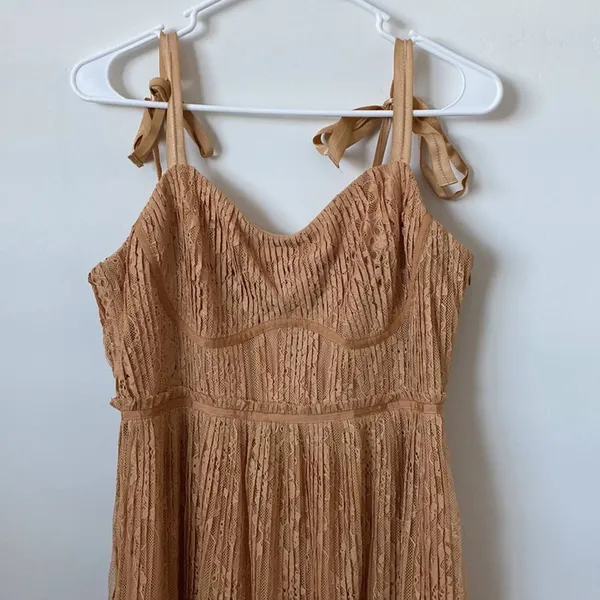 Jonathan Simkhai Bonnie Silk Lace Midi Dress Size: 8 - Image 4