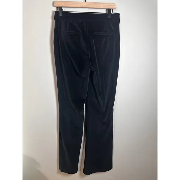 Maison d'Amelie Paris Black Velvet Sailor Wide Leg Pants Gold Crest Buttons US 4 - Image 3
