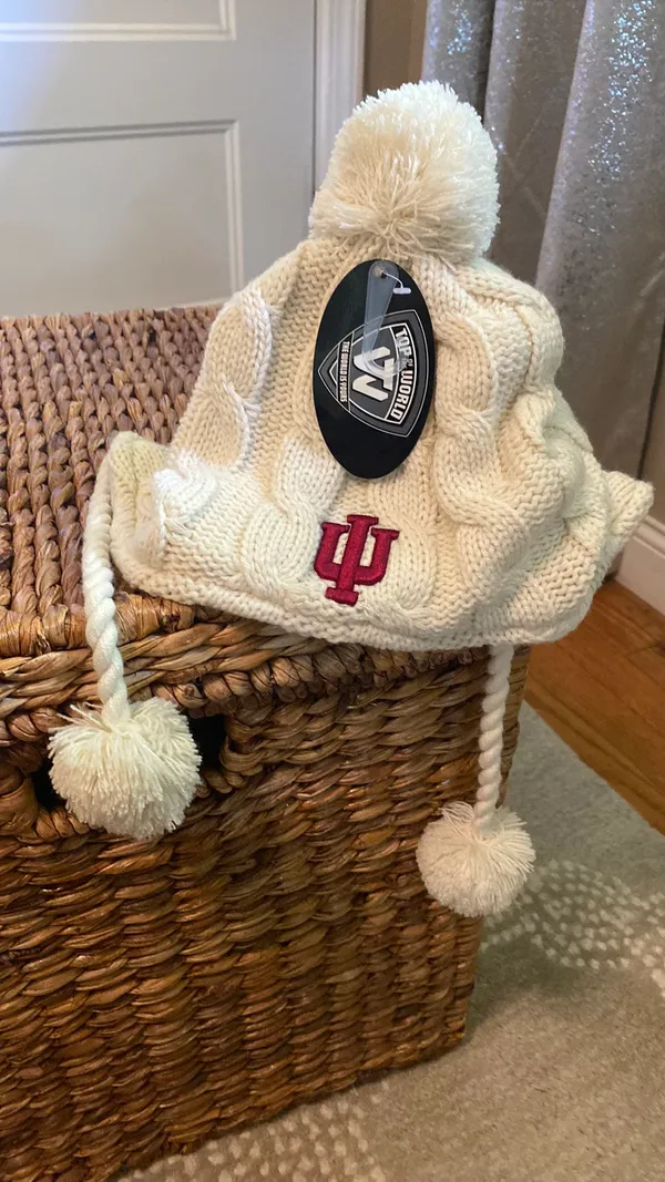 NWT IU Hat (Indiana University) White - Image 2
