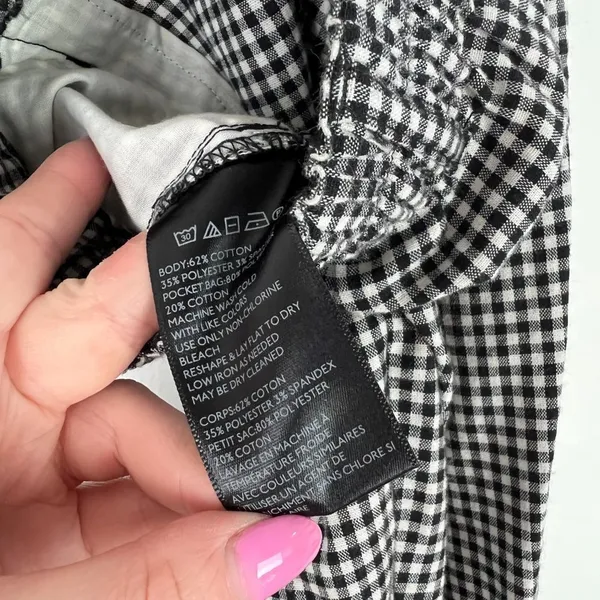 Urban Outfitters Gingham Checkered Pants Lightweight Hi-Rise Size XS EUC L1660 - Image 9