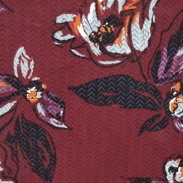 Maurices maroon floral vneck strappy back blouse size medium - Image 3