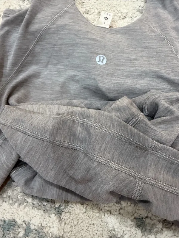 Lululemon Align Bodysuit 25” Heather Gray Built In Bra Size 6 - Image 6