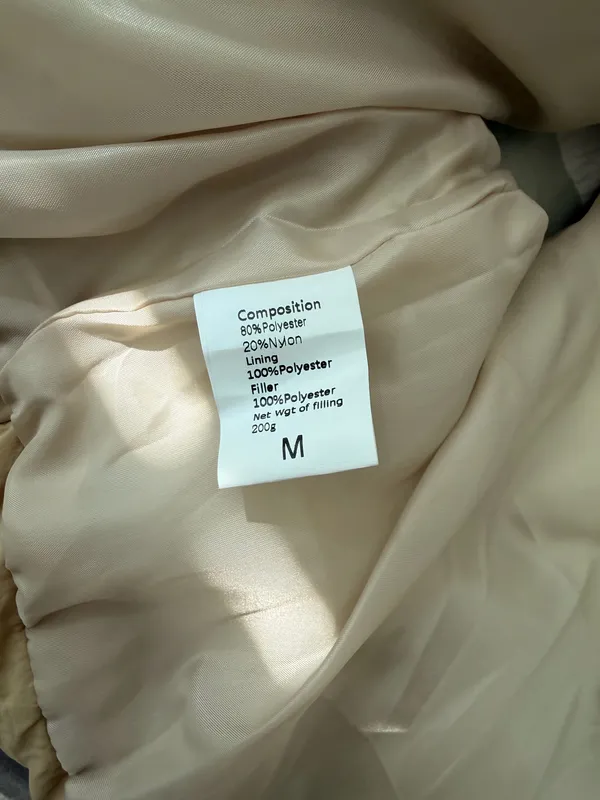 Tan Cropped Puffer Vest Size M - Image 4