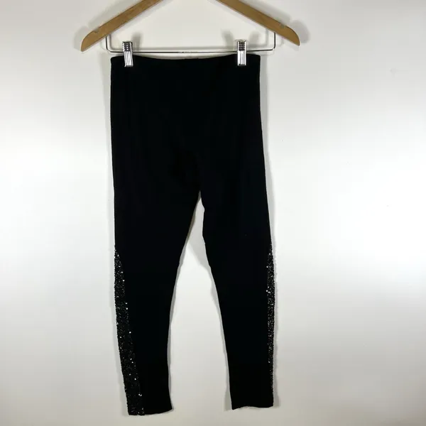 Alice + Olivia Black Sequin Accent Slim Fit Ponte Pants Size‎ 4 Waist Designer - Image 7