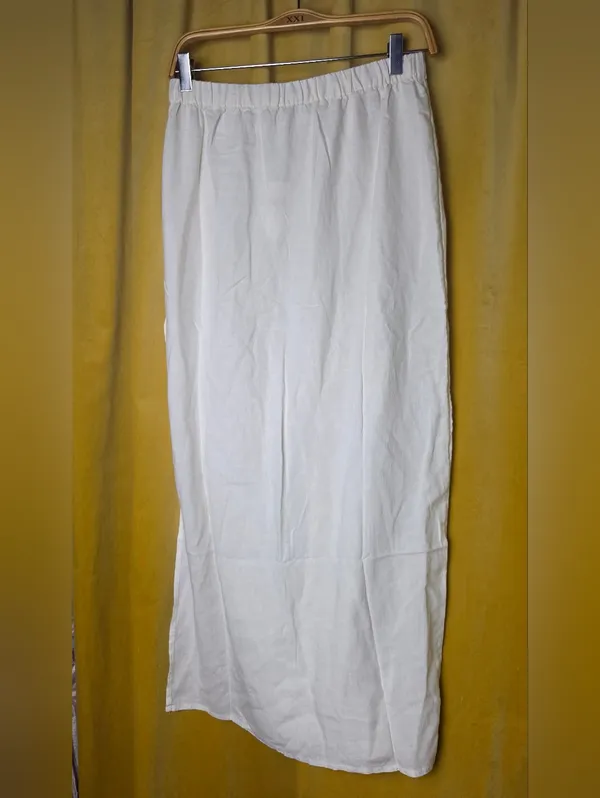 Celandine Linen-Blend Side-Slit Maxi Skirt - Image 6