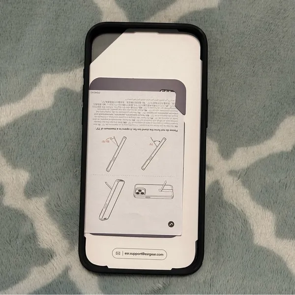 NEW iPhone 15 Pro Max MagSafe Phone Case Frosted Black w/ Flick Stand - Image 4
