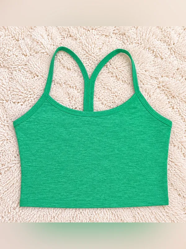 Beyond Yoga Spacedye Slim Racerback Crop Tank – Bright Emerald – L - Image 4