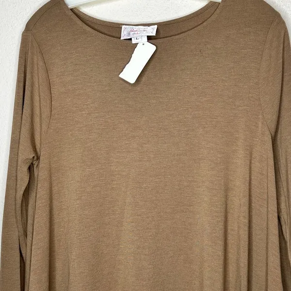 Panhandle Tunic Dress nwt Brown Size L - Image 2