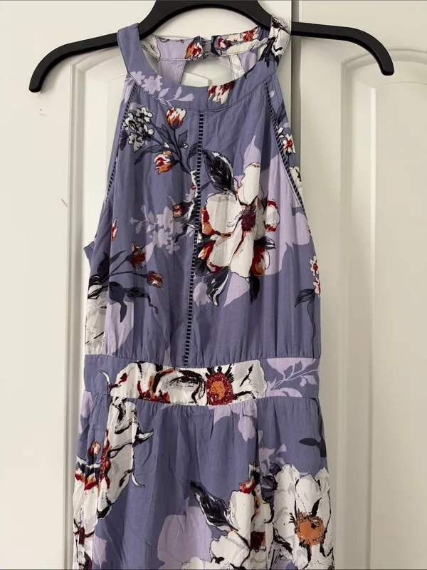 Altar'd State Lavender Floral Halter Maxi Dress - Image 2