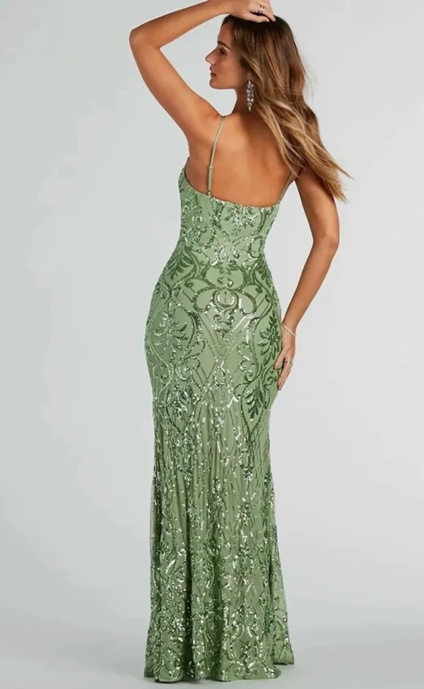 Windsor Green Maxi Dress Formal - Image 2
