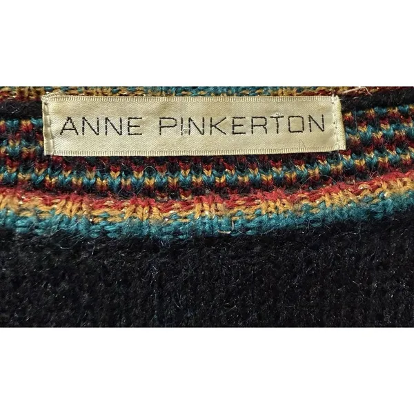 Anne Pinkerton Vintage Boho Floral Tapestry‎ Knit Sweater Art-to-Wear Treasure - Image 5