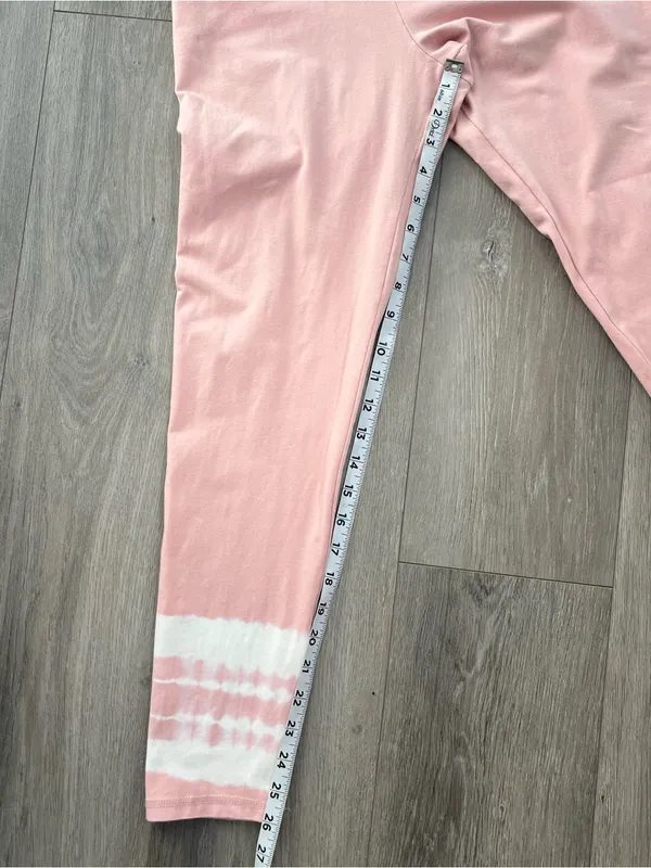Aerie Chill Play Move Pink Tie Dye High Rise Leggings Size Large - Image 9