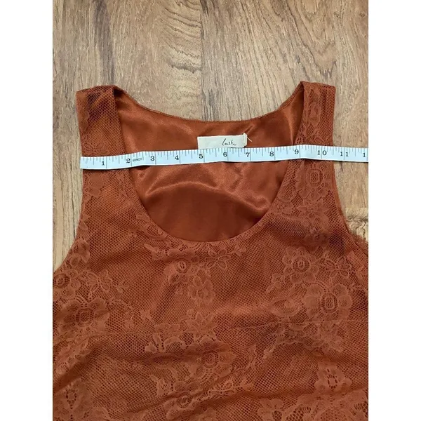 ‎Lush womens rust layered fringe dress XS - Image 10