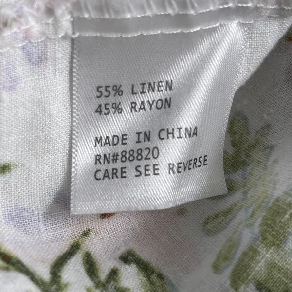 Jones‎ And Co Linen Popover Top Cream 1X - Image 6
