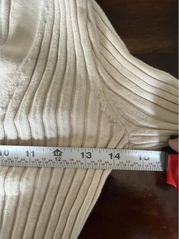 Madewell Cream Ribbed Button Front Cropped Cardigan Sweater XXS - Image 7