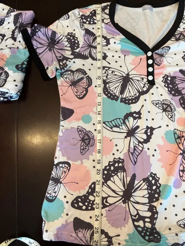 Boutique Shirley & Stone Butterfly Pajama Set / Lounge Set - L - Image 10