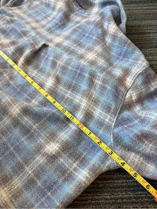 American Eagle XL Oversized Blue Plaid Shacket 28” Long - Image 6