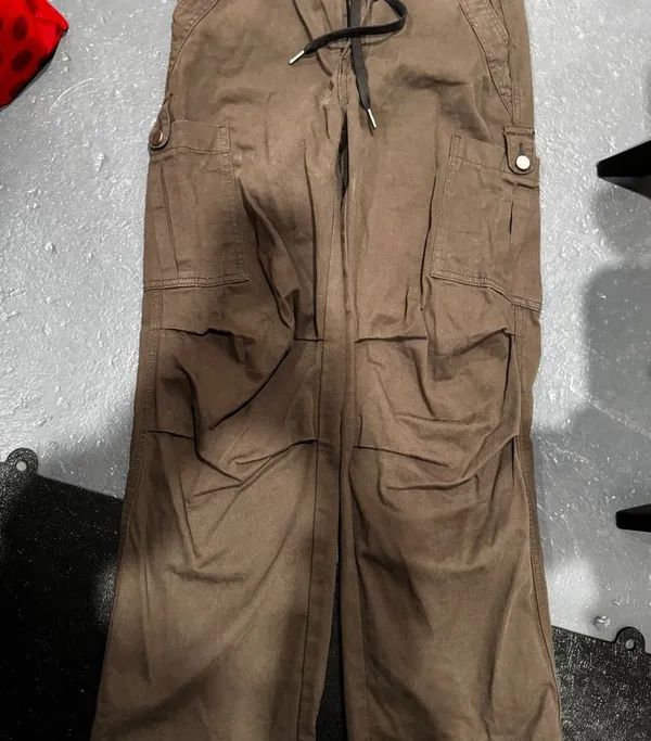 Cider Brown Cargo Jeans Relaxed Fit Utility Style - Image 2