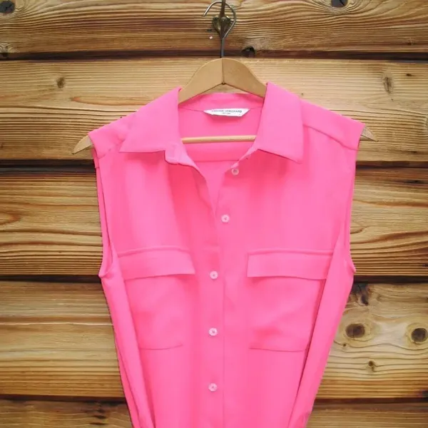 Amanda Uprichard Edith Mini Dress Hot Pink - Image 5