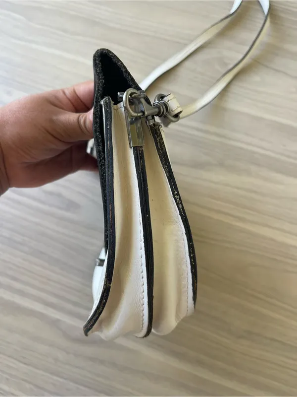 Patricia Nash Black and White Leather Two-Tone Crossbody - Image 6