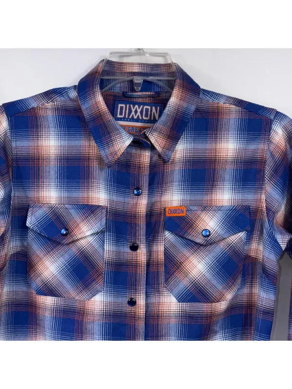 Dixxon The Great One 13 Women’s M Blue Plaid Flannel - Image 2