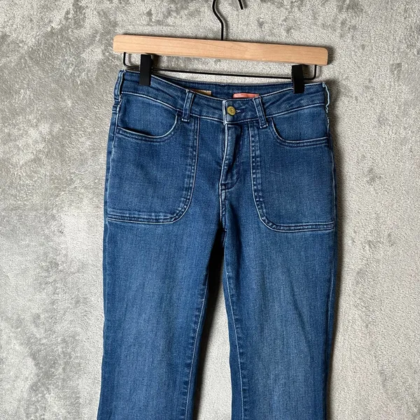 Pilcro The Demilune Boot Jeans Size 26 Patch Pocket Flare Bootcut Denim Rodeo - Image 2