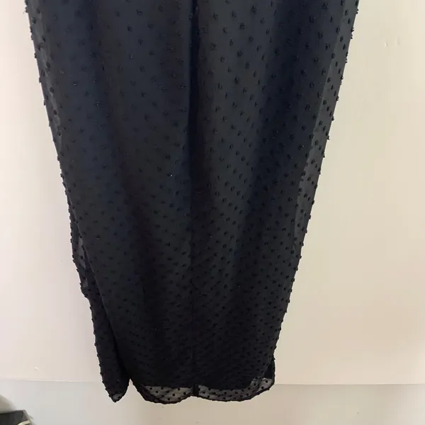 Katie May Come On Home Black Swiss Dot Midi Dress Womens Small Black Tie Event - Image 9
