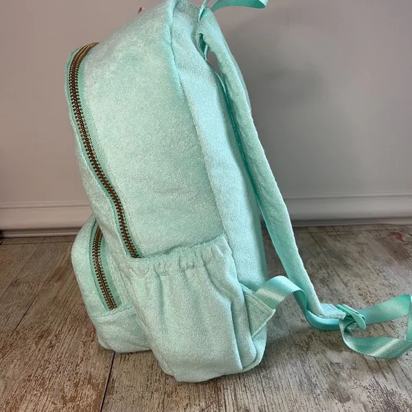 NWT Stoney Clover Lane x Target Mint Green Terry Backpack Full Size Beach Pool - Image 4