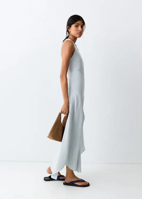 Mango Cross-Back Flowing Dress  - Image 4