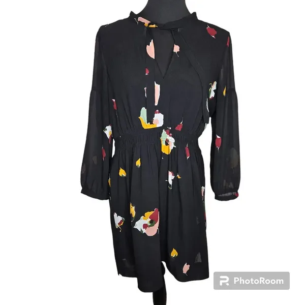 Madewell‎ Tie-Neck Floral Dress - Image 2