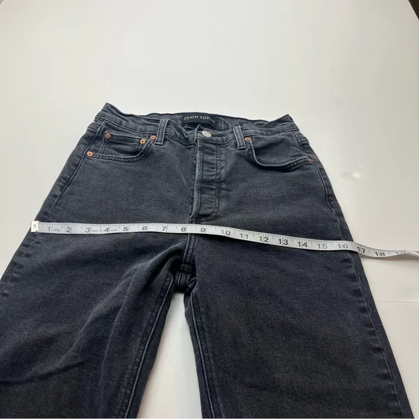 Aritzia Denim Forum Arlo High Rise Straight 28L Womens‎ 26 Waist Faded Black Denim Jean - Image 9